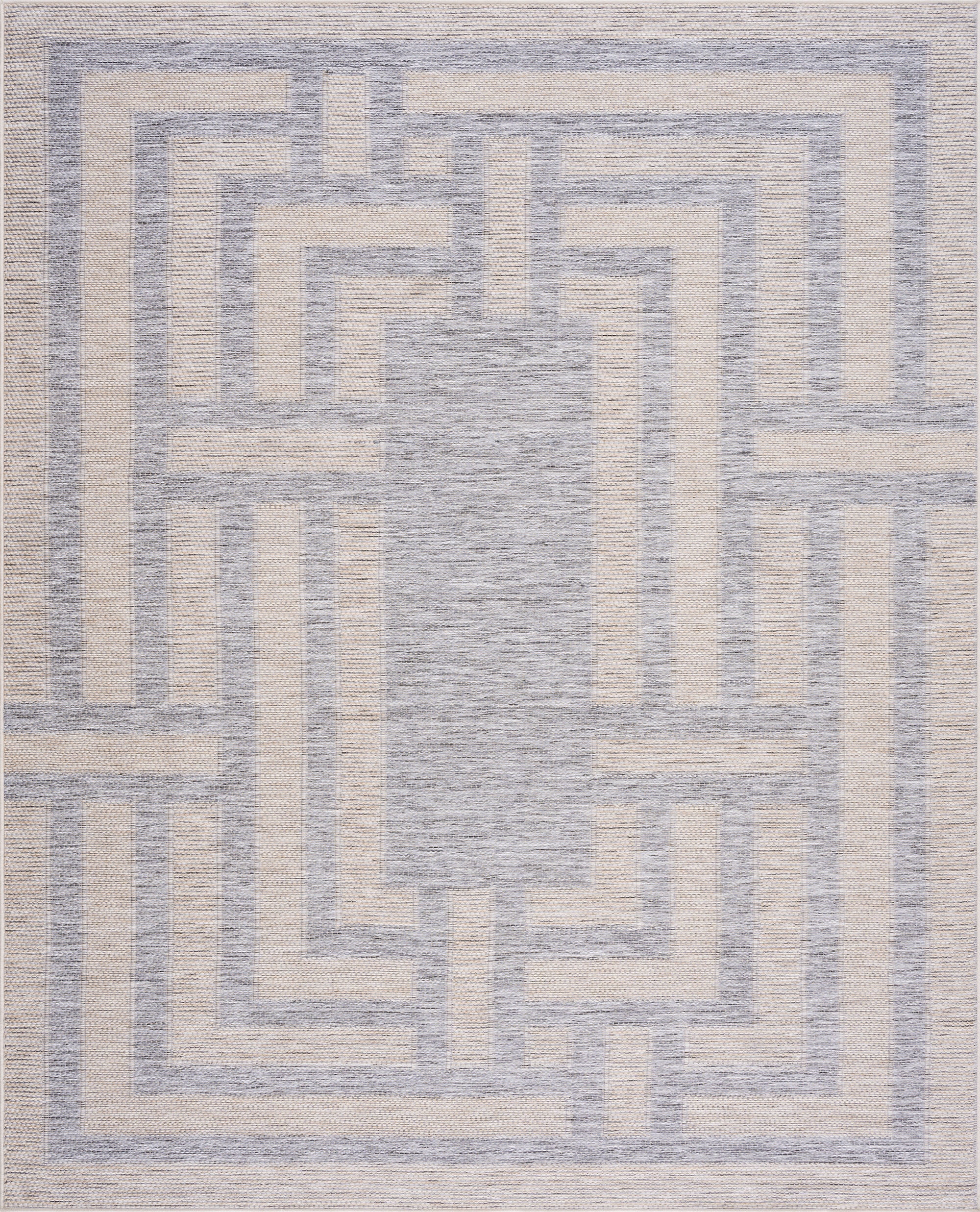 Bliss Rugs Bailey Transitional 5' x 7' Natural and Gray Indoor Outdoor Area Rug