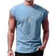 thumbnail image 5 of Mens Workout Tank Tops Summer Sleeveless Tee Shirts Casual Stylish Gym Muscle Shirt Loose Fit for Basketball Blue 3XL, 5 of 5