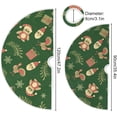 thumbnail image 3 of FMSHPON Snowflake Santa Xmas Tree Xmas Christmas Tree Skirt Stand Mat for Holiday Party Decoration Indoor Outdoor 48 inches, 3 of 6