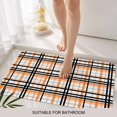 thumbnail image 3 of Orange Black Plaid Door Mat&nbsp;Indoor Outdoor Entrance, Non Slip Rug for Kitchen Bathroom Entryway Rug, Farmhouse Orange Black Checkered Washable Doormat Floor Mat for Office Home Decor 24x36 Inch, 3 of 8