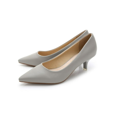 

Ritualay Womens Lightweight Dress Shoes Comfort Slip On Pump Casual Wedding Sexy Pumps Grey 5