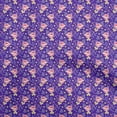 thumbnail image 1 of oneOone Viscose Chiffon Blue Fabric Florals Craft Projects Decor Fabric Printed By The Yard 42 Inch Wide, 1 of 4