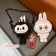 thumbnail image 4 of 2024 Labubu - Bolso de hombro con diseño de muñeco de peluche de dibujos animados, nuevo bolso cruzado para estudiantes, bolsa de viaje al aire libre de monstruos, juguete, 4 of 5