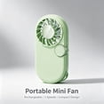 thumbnail image 5 of AuroraX Green Portable Pocket Fan Rechargeable Mini Handheld Fan Rechargeable Lightweight Battery Operated Quiet Fans for Wedding Guests, 5 of 6