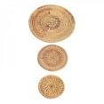 thumbnail image 5 of Promotions! 1Pcs Round Natural Rattan Coasters Bowl Pad Handmade Insulation Placemats Table Padding Cup Mats Kitchen Decoration Accessories, 5 of 5