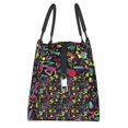 thumbnail image 4 of Vsdgher Colorful Geometric Figures Print Insulated Reusable Bags with Sturdy Zipper and Handles, Foldable Totes for Hot or Cold Food Bring or Delivery, 4 of 8