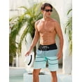 thumbnail image 2 of Mens Swim Trunks 9" Quick Dry Stretch Swim Shorts Mesh Lining Bathing Suits Swimwear Beach Shorts with Pockets, 2 of 6