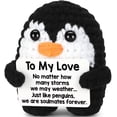 thumbnail image 1 of Regalos CryCarrot hecho a mano a ganchillo con pingüino romántico, 1 of 6