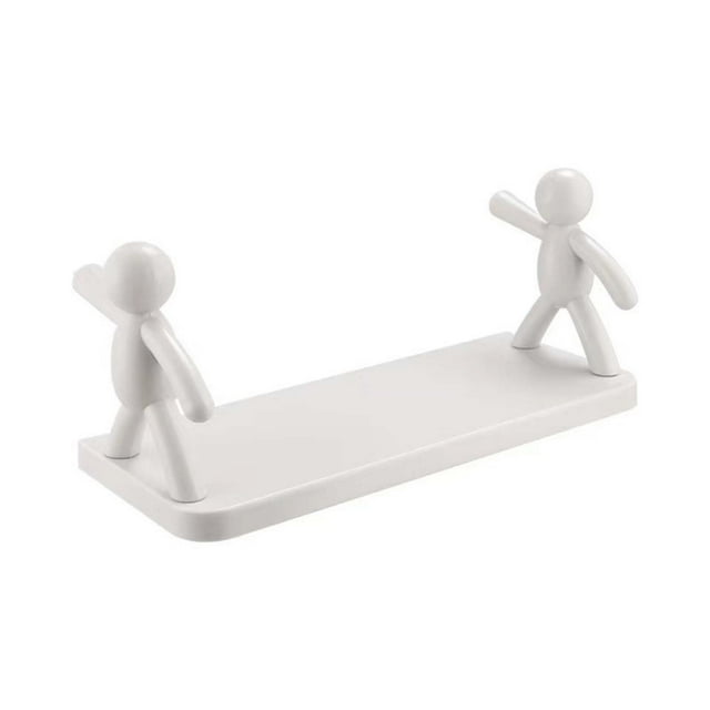 Xihbxyly Estante de Baño, Adhesivo de Pared, Versátil para Sala de Estar, Dormitorio, Cocina, Fácil de Instalar, Sin Taladro, Diseño Humanoide, Material Pp Duradero, 1 Juego