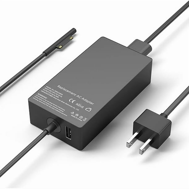 wonima02 65W Surface Pro Charger Compatible with Microsoft Surface Laptop 2 3, Surface Pro X 9 8 7 6 5 4 3, Surface Go 2 Go 3, Surface Book 1 2 Microsoft Surface Charger Power Supply Adapter