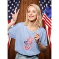 thumbnail image 2 of 4Th Of July Flag Spray T-Shirt Women -Image by Shutterstock, Female 3X-Large, 2 of 4