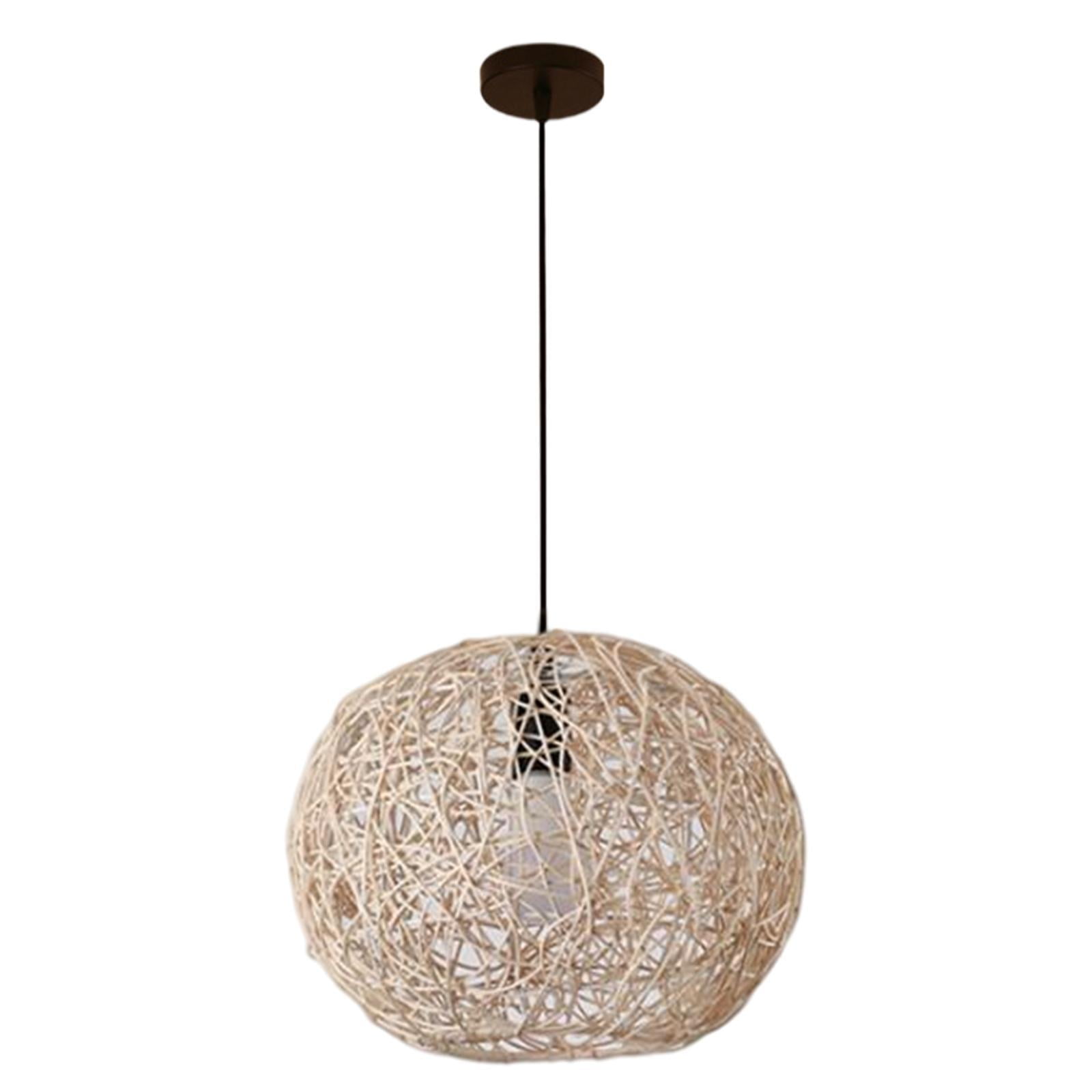 Gold LED Rattan Ball Chandeliers Waterproof Battery Operated Creative Decorative Ceiling Lights for Home Hotel Cafe Restaurant Pub Decor 