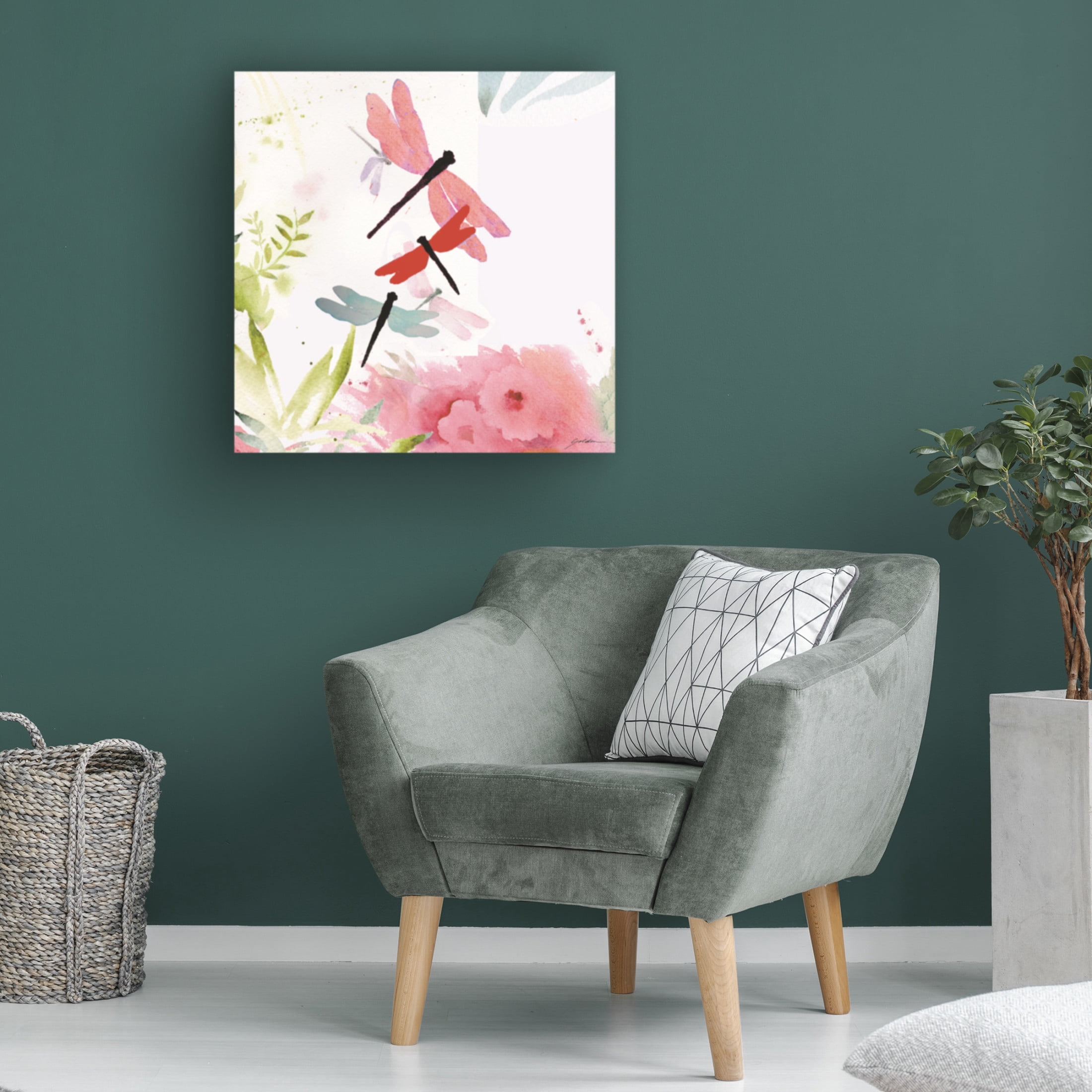 Canvas Wall Art - Sheila Golden 'Dragon Dream' Wall Art for Living Room, Bedroom, or Office Décor by Trademark Fine Art - 35 x 35 Inches