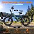 thumbnail image 5 of SAMEBIKE Electric Bike for Adults, 750W Peak Motor, 28 MPH, 48V 20Ah Removable Battery, 20"x4.0" Fat Tire E-Bike, Hydraulic Disc Brakes, 90-Mile PAS Range for Snow, Beach and Commuting, 5 of 9