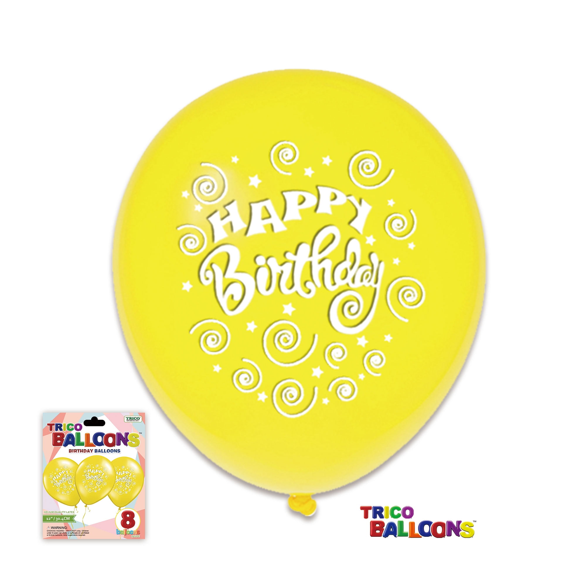 Happy birthday yellow- Latex balloon – Groovy dc Cards & Gifts