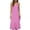 A Pink, variant on Women's 2026 Summer Flowy Maxi Dress Casual Sleeveless Spaghetti Strap Ruffle Beach Long Dresses Gray XXL