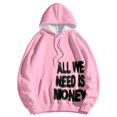 thumbnail image 4 of NinXxx Women's Winter Lined Hoodie Streetwear Sweatshirt Cold Weather Pink S, 4 of 5