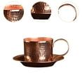 thumbnail image 3 of WeiLaiKeQi Pure Copper Coffee Mug Traditional Copper Mug for Restaurant Bar Coffee Shop with saucer, 3 of 9