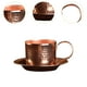 thumbnail image 3 of Taza de café de cobre puro, taza de cobre, taza tradicional para bebidas frías. Con platillo, 3 of 9