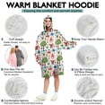 thumbnail image 5 of Wearable Oversized Blanket,White Christmas Gnome Pattern Wearable Blanket Hoodie for Adults,Cozy Hooded Blankets with Super Pockets,Super Warm Fuzzy Pullover for Women & Men, 5 of 6