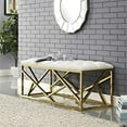 thumbnail image 2 of Modway Intersperse Tufted Velvet Polyester Bench in Gold and Ivory, 2 of 5