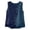 Navy, variant on Women Spring Summer Color Block Cotton Linen Vest Casual Comfortable Top
