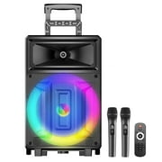 Seenda Karaoke Machine with 2 Wireless Microphones, Bluetooth Speaker, and Portable PA System – Includes FM Radio and 12 Woofer for Party