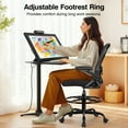 thumbnail image 6 of ATHOPE Ergonomic Office Chair, Mesh Desk Chair with Lumbar Support, Tall Office Chair with Flip-Up Armrests and Footrest Ring, Adjustable Computer Chair for Standing Desk Home Office, Black, 6 of 10