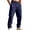 Navy, variant on Rrxhxhs Cargo Pants for Men Solid Color Drawstring Elastic Waist Loose Casual Outdoor Straight Leg Trousers with Multi Pockets,L