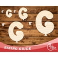 thumbnail image 3 of Unfinished Wood Balloon Letter G Shape 6" / 1/8", 3 of 3