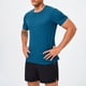 thumbnail image 4 of Ceisia Men's Slim Fit Short Sleeve Crew Neck Athletic T-shirt Quick Dry Solid Color Workout Top Navy L Gifts, 4 of 6