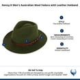 thumbnail image 5 of Kenny K Unisex Australian Wool Fedora with Leather Hatband, 5 of 5