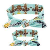 MSJUHEG Headbands,Tie Headband,Wire Headband,Boho Bandeau,Thick Headbands,Women&Soft Parent Child Two Headbands Stretchy Hair Workout Yoga Sport Headbands Light Blue One Size