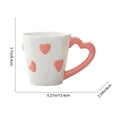 thumbnail image 3 of Valentine's Day Heart Ceramic Couple Mug Set - Romantic Coffee/Tea Mugs, Perfect Gift for Valentines Opening Activities & Easter Decor, Cute Design for Couples & Loved Ones, 5.27*3.7*3.54in, Pink, 3 of 6