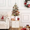 thumbnail image 6 of COZONY 3ft Prelit Fiber Optic Christmas Artificial Tree, 78 Warm LEDs & Red Berries, Mini Xmas Tree w/ Battery Operated Timer, Party Decorations in Home, Office, Porch, 1 pc, 6 of 7