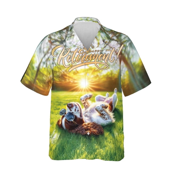 Happy Retirement with French Bulldog Enjoy Life Rest Time Hawaiian Shirt Breathable Summer Unisex Merch Dog Lover Gifts - 02027