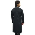 thumbnail image 5 of Atasi Men's Long Black Cotton Mandarin Collar Shirt Ethnic Clothing-XXX-Large, 5 of 7