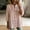 Pink, variant on Only Moment Blouses for Women 3/4 Sleeve V Neck Wash Cotton with Button Cuffs Dressy Casual Summer Outfits Early Fall Fashion Spring Clothes Pink,S