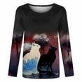 thumbnail image 5 of Camisas y blusas 3/4 para mujer, camiseta de verano para mujer, cuello redondo, estampado de flores, tops sueltos, camisetas de manga corta para niña Fridja  hkj2924, 5 of 5