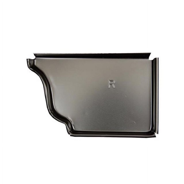 Tapa de canalón Amerimax, derecha, 12,5 cm, aluminio negro