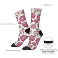 thumbnail image 4 of KLL Rose Flowers Print Cool Socks Men's Women's Crew Socks Funny Crazy Novelty Stockings, 4 of 6
