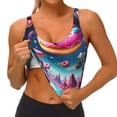 thumbnail image 2 of Sikiie Starry Sky Colorful Donut Print Strappy Sports Bra for Women Padded Push Up Sports Bra Athletic Running Sports Bra Workout Bra Yoga Bra, 2 of 5