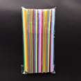 thumbnail image 1 of Nvzi Disposable Plastic Flexible Bendable Drinking Straws 100Pcs Straws for Juice Drinks-Multicolor, 1 of 5