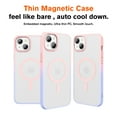thumbnail image 2 of for iPhone 14 Case Magnetic Phone Case [Compatible with MagSafe] TPU Bumper Hard Skin-Feel Back Slim Fit Shockproof Protective Case Cover for iPhone 14 Men Women Girls, Pink/Purple, 2 of 7