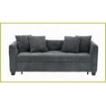 thumbnail image 4 of 78-Inch 3-Seater Cloud Velvet Pull-Out Sofa Bed – Ideal for Living Room & Bedroom | Dark Gray | Velvet | Wood, 4 of 13