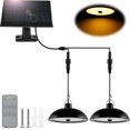 thumbnail image 1 of 78/156LED Solar Pendant Lights with Remote Control IP65 Waterproof Solar Shed Light with 3 Lighting Modes Double Head Hanging Lamp with 9.84FT Cord Decorations Lamp for Barn Balcony Garde, 1 of 10