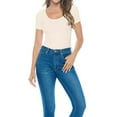 thumbnail image 3 of Natural Uniforms Short Sleeve Scoop Neck Body Suit--Breathable Cotton Stretch(Nude, Small), 3 of 6