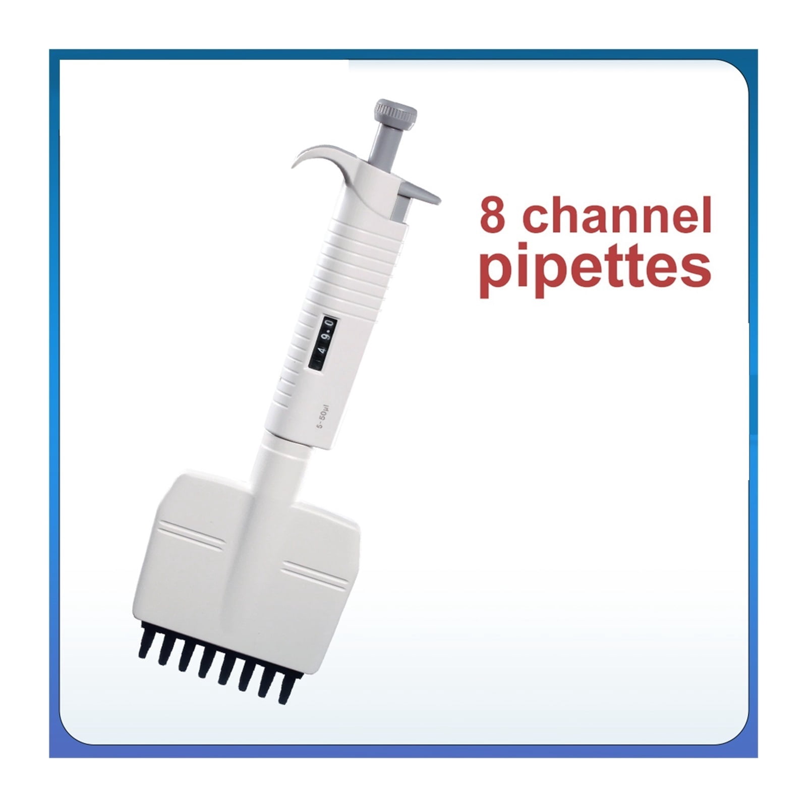 Mechanical Eight-channel Micropipette Manual Multi-channel Adjustable Volume Pipette ,Precision & Accuracy