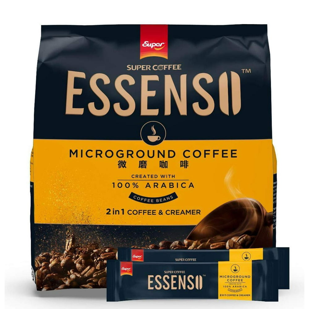 (2 Pack) Super Essenso Microground Arabica Instant 2 in 1 Coffee 2 x