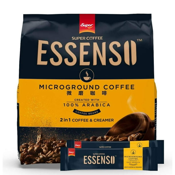 (2 Pack) Super Essenso Microground Arabica Instant 2 in 1 Coffee 2 x